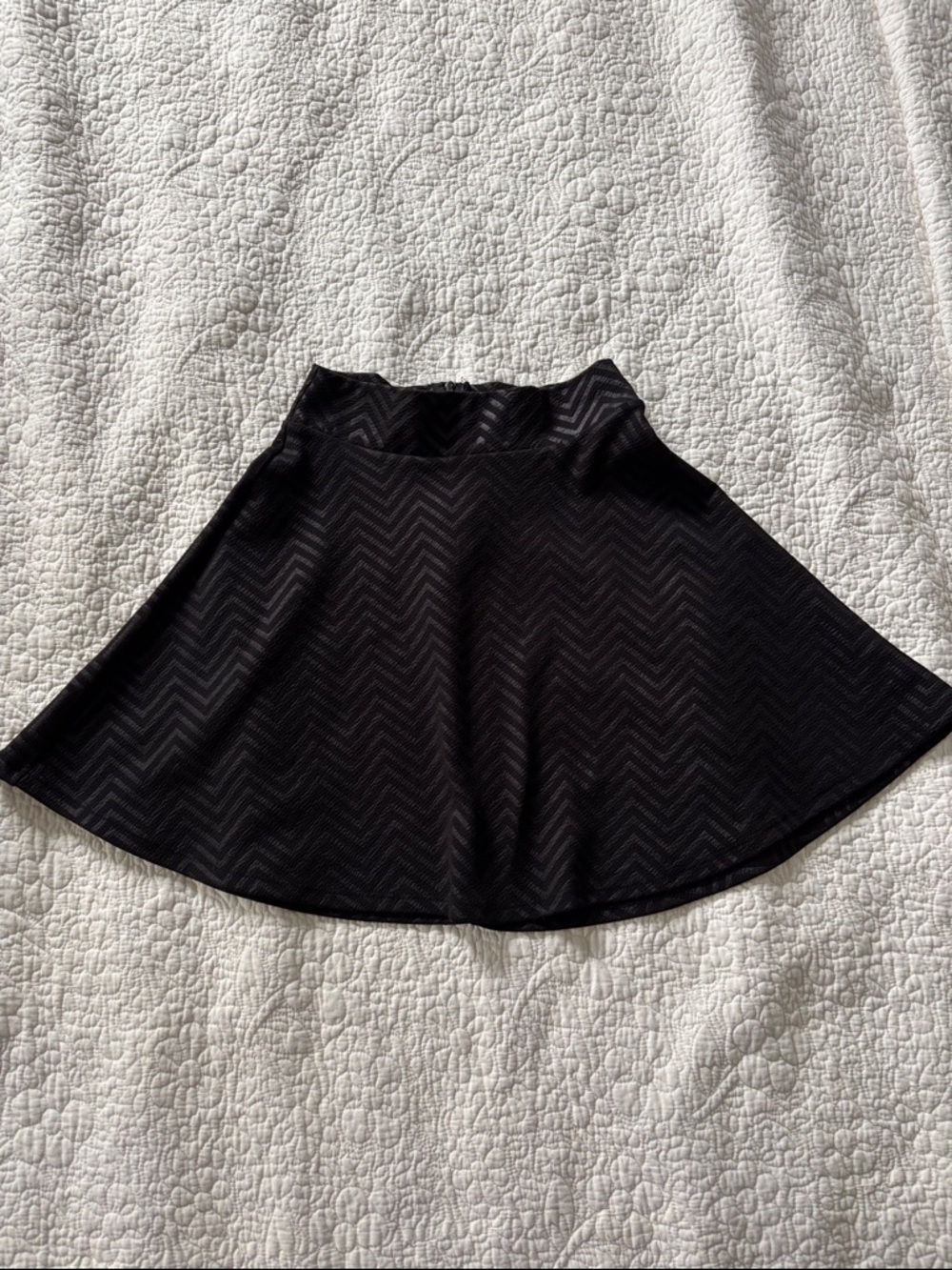 Charlotte Russe Black Textured Mini Skirt